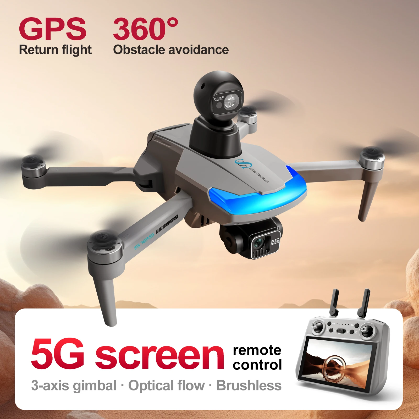 Drone Gps Mount - S185 전문 드론 2.7K HD 듀얼