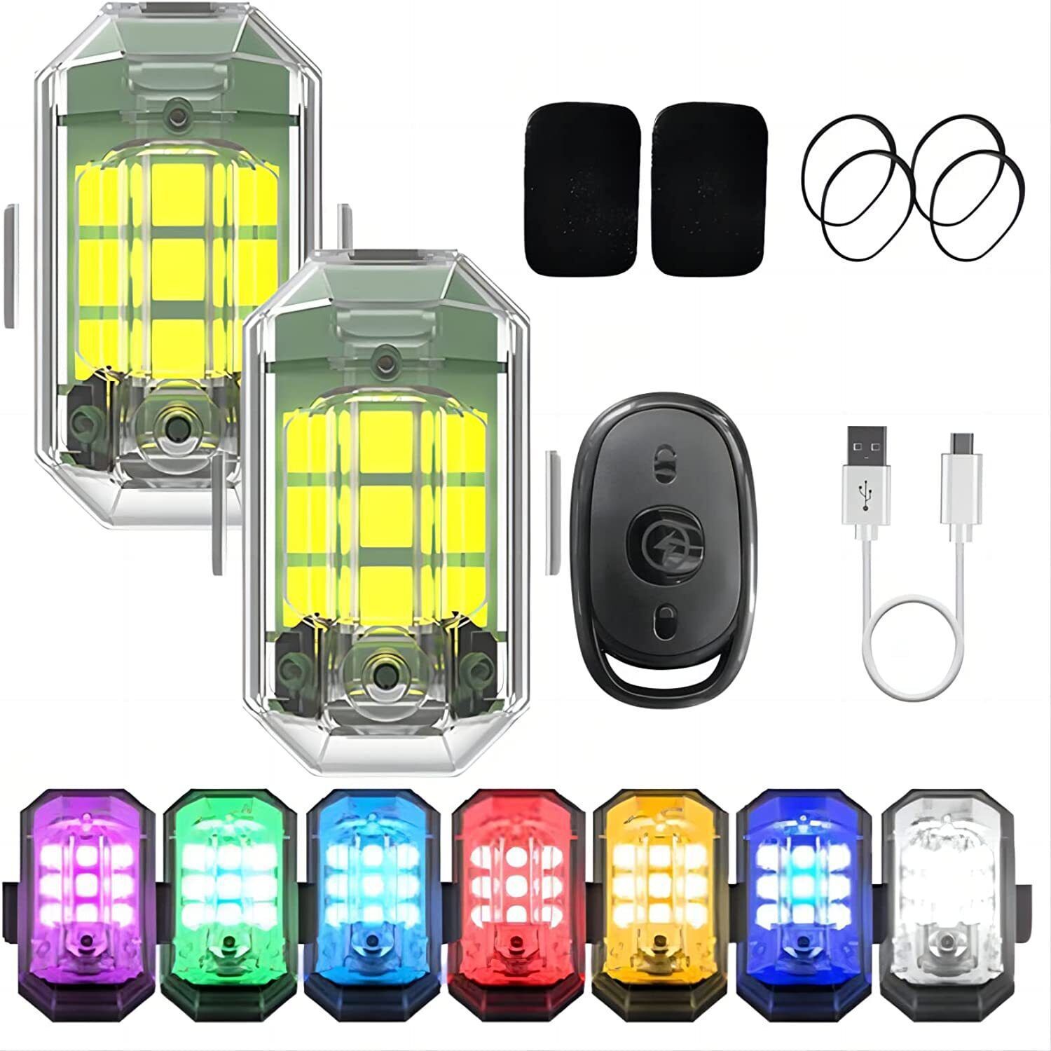 Drone Led Light - 1/2/4개 리모컨 오토바이 조명 RC 드론