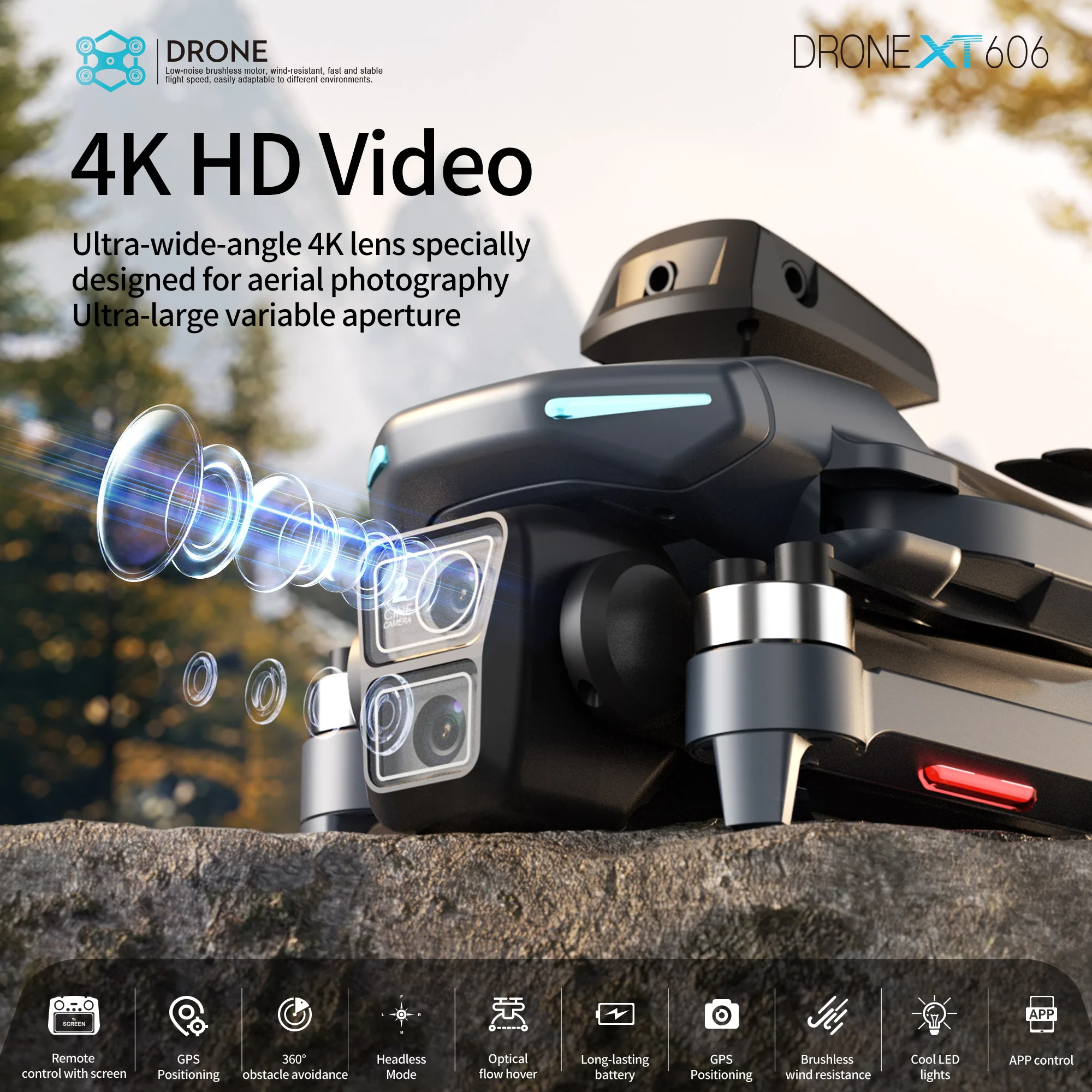 오리지널 XT606 드론 전문가용 8K HD 카메라 5 - Drone Gps Mount 리뷰 및 가격