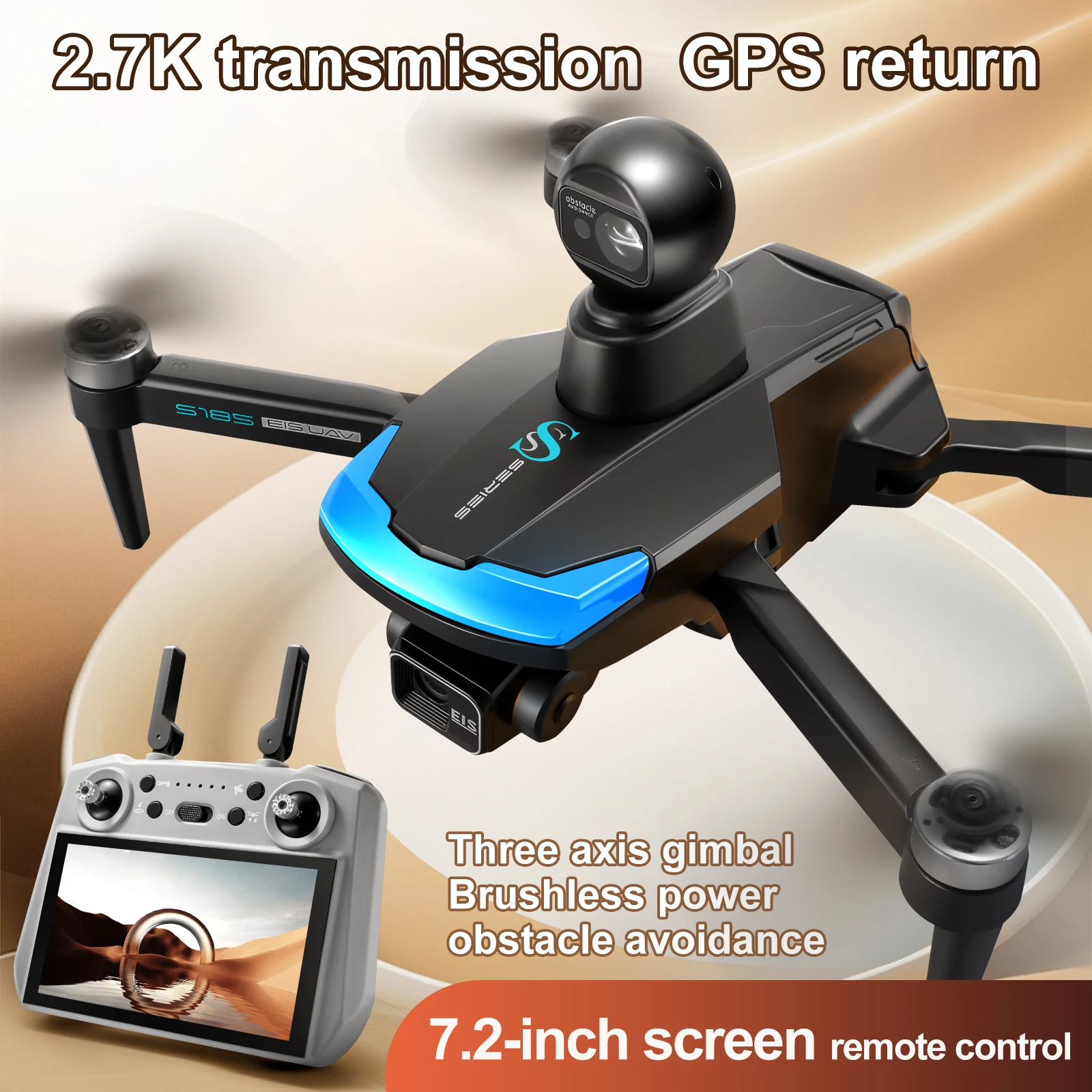 S185 전문 드론 2.7K HD 듀얼 카메라 터치 스 - Drone Gps Mount 리뷰 및 가격